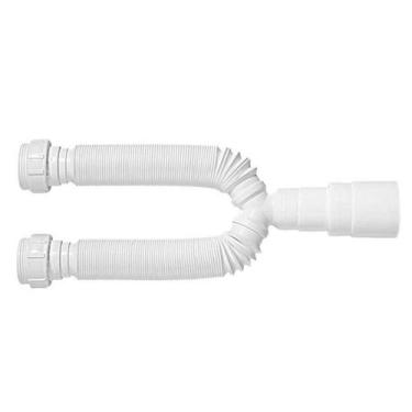 Imagem de Sifão Tubo Extensivo Duplo Universal Blukit - Branco
