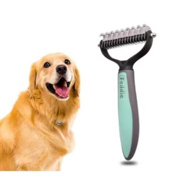Imagem de Rake Feddis Desembolador de Pelos Para Pet Pt-2618 Verde