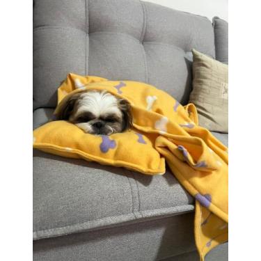 Imagem de kit Aconchego manta + Almofada  Soft Pet para Cachorro/Gato Reforçada 