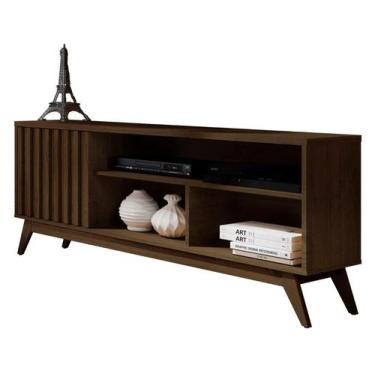 Imagem de Rack / Bancada MAL 1.36m Estilo Retrô com Pés em Madeira e Acabamento 