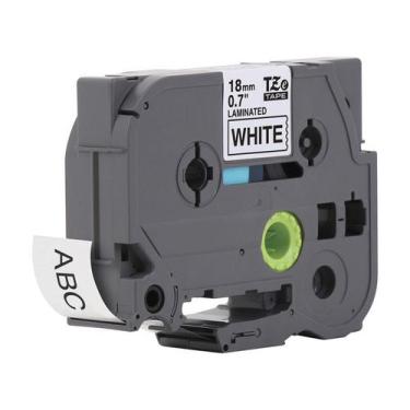 Imagem de Fita Compatível Brother Tze 241 Branca 18mm - xfull