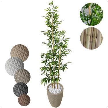 Imagem de Bambu Artificial 2 Metros Japones Grande Vaso Decoração - Flor de Ment