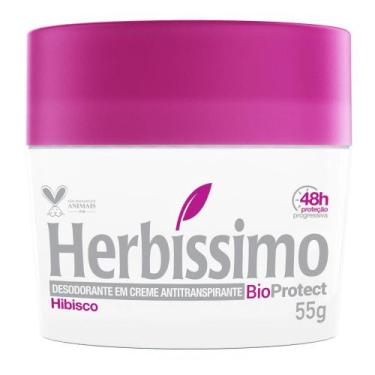 Imagem de Desodorante Herbíssimo Creme Antitranspirante Bioprotect Hibisco 55G