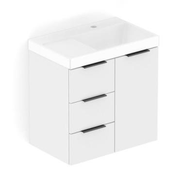 Imagem de Kit Arenal Gabinete Gaveta e Porta 60x38 com Cuba - Roca