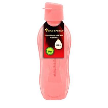 Imagem de Garrafa Squeeze Gold Sports Resistente - BPA FREE 900ml, Salmão, Uniss