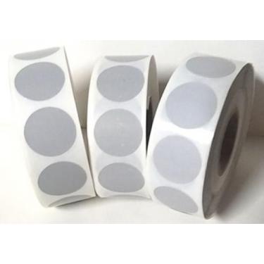 Imagem de Etiqueta de Bolinha - Couche Adesiva - QRCODETIQUETAS LTDA, Cinza