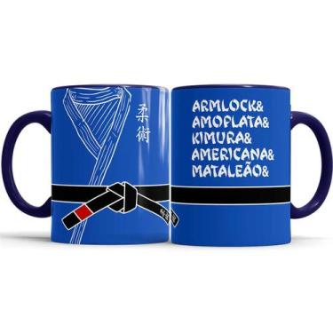 Imagem de Caneca Kimono Azul Jiu Jitsu Faixa Preta - Elicomics