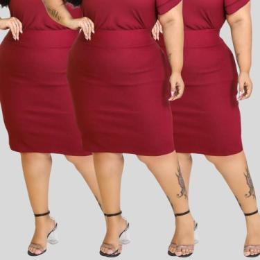 Imagem de Saias Evangélicas Feminina Plus Size Kit 03 Unidades - Mayara Manzano,
