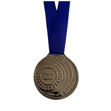 Imagem de Kit 15 Medalhas Honra ao Mérito Ouro Prata Bronze 4,3cm Aço - CRESPAR,