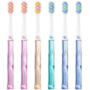 Imagem de Oralphi Escova de dentes de cerdas macias, micro nano fio dental com cerdas em várias camadas para clarear os dentes e remover placa, projetada para dentes sensíveis e gengivas - cabeça branca