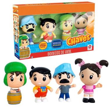 Imagem de Bonecos Chaves Em Vinil Nhonho Seu Madruga Pópis Miniaturas Personagen