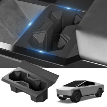 Imagem de Zekrom Limitador de copo de água para Tesla Cybertruck 2023 2024, inserção de suporte de copo de carro de silicone, suporte de copo de água, antiderrapante, console central, organizador de bebidas,