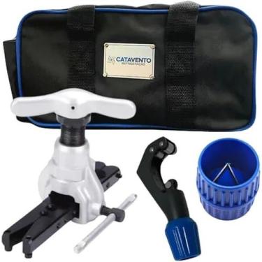 Imagem de Kit Flangeador Excêntrico 1/4 À 3/4 com Cortador de tubos Rebarbado e 