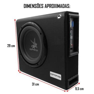 Imagem de Caixa Amplificada Automotiva Mini Slim Cxms 200 8'' - Corzus