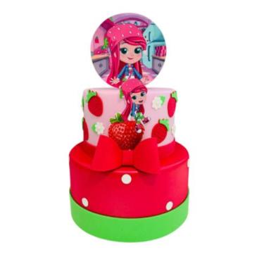 Imagem de Bolo Fake Moranguinho Vermelha - Catavento Festa dos Sonhos