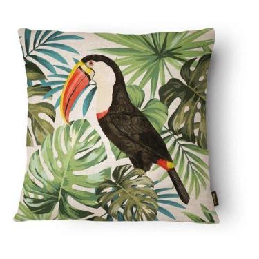 Imagem de Almofada De Linho Naturalismo - Tucano - 43x43cm - Inspire, Verde