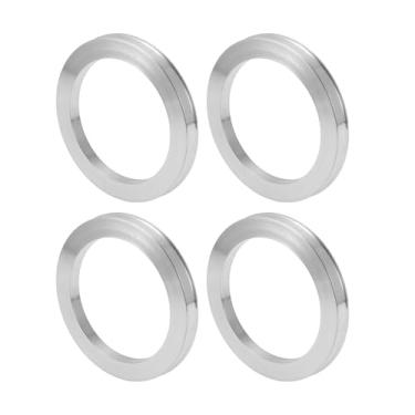 Imagem de INFINAUTO Anéis centralizados no cubo da roda do carro OD 100,1 mm para ID 76,1 mm eixo central de rodas amortecedores Hubrings liga de alumínio tom prata durável