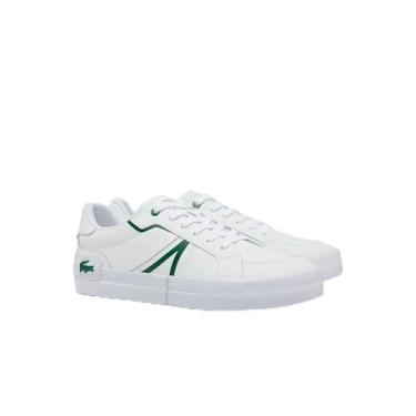 Imagem de Lacoste Tênis masculino L004, Branco/Verde, 45