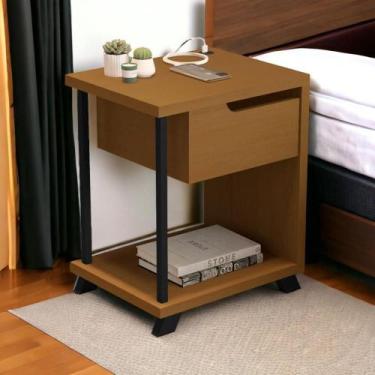 Imagem de Mesa de Cabeceira Moderna JB 1010 Nature Bechara - JB Móveis