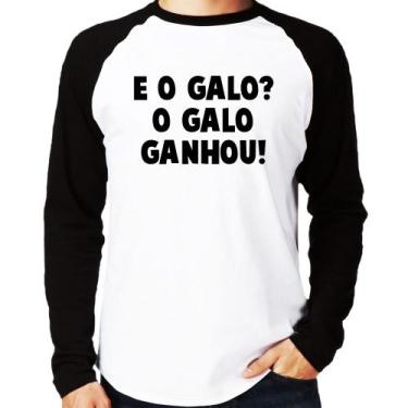 Imagem de Camiseta Raglan E o galo O galo ganhou! Manga Longa - Foca na Moda, Br