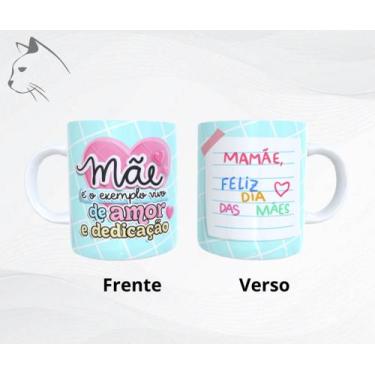 Imagem de Caneca de Cerâmica - Mamãe Feliz dia das mães - Azul - LIVE