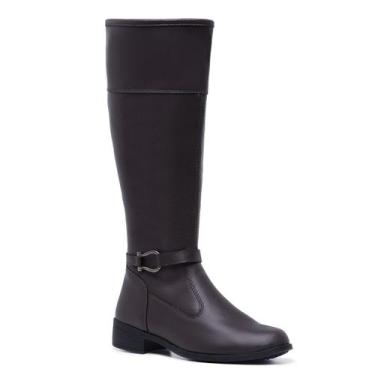 Imagem de Bota Feminina Montaria Zíper Cano Longo Conforto Moderna - Gmm Shoes, 