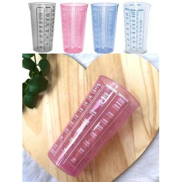 Imagem de Copo Medidor Graduado Dosador Color Receitas 500ml - Xícara, Ml, Grama