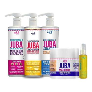 Imagem de Kit Widi Juba Cond Encrespando Higienizando Másc E Argan Oil