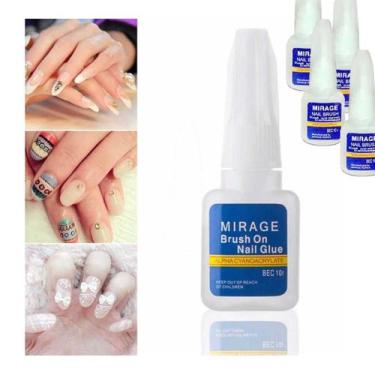 Imagem de kit 5 colas para unhas postiças 5 un 10g secagem rápida - Giga