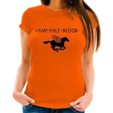 Imagem de Camiseta Feminina Baby Look Camp Half Blood Meio Sangue Percy Jackson 
