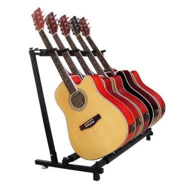 Imagem de Suporte para 5 instrumentos Violão Guitarra Baixo Gs-05 - Smart, Preto