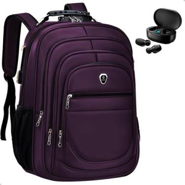 Imagem de Kit Mochila Grande Executiva Espaço Notebook + Fone de Ouvido Bluetoot