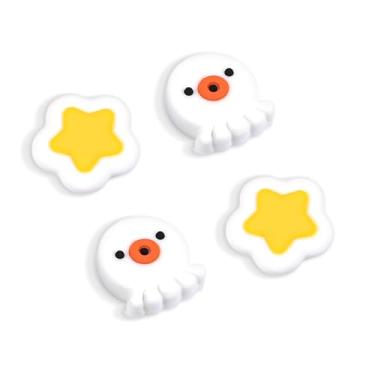 Imagem de DLseego Thumb Grips Caps Design for Switch/Switch lite/Switch OLED Console, Soft Silicone Joycon Analog Controller Protective Anti-Slip Covers 4PCS Button Joy Con Joystick Caps - White