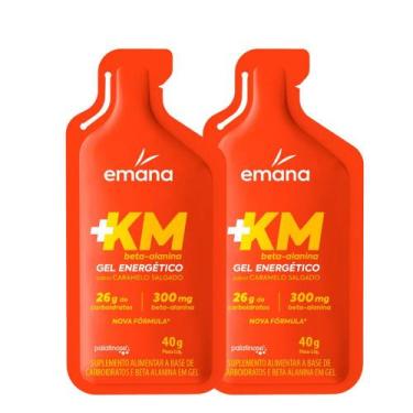 Imagem de Kit 2 Gel Energético Emana +KM Beta Alanina Sabor Caramelo Salgado 40g