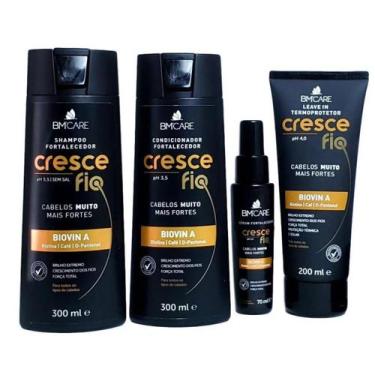Imagem de Kit Cresce Fio Shampoo Condicionador Sérum e Creme de Pentear Barromin