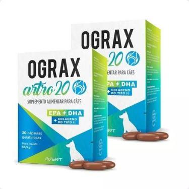 Imagem de Ograx Artro 20 Cápsulas Suplemento Para Cães Avert Kit Com 2