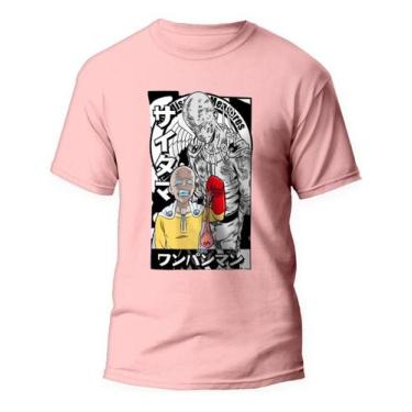 Imagem de Camiseta Saitama Olho Camisa Anime One Punch Man Algodão - Kamisetas O