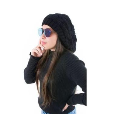 Imagem de Boinas Gorro Beanie Touca Feminina Várias Cores Unidade PIETRIX, Preto