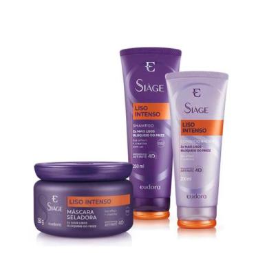 Imagem de Kit Cronograma Capilar Liso Intenso Hidratação Siage Eudora Shampoo Co