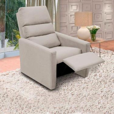 Imagem de Poltrona do Papai Reclinável Ravena Material Sintético Bege Star Confo