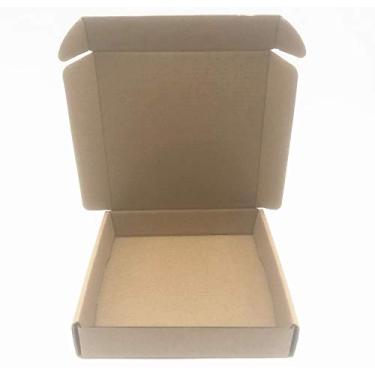 Imagem de Caixa de papelão pequena para envio de 15,2 x 15,2 x 2,8 cm, caixas de armazenamento de embalagem ondulada, pacote com 30