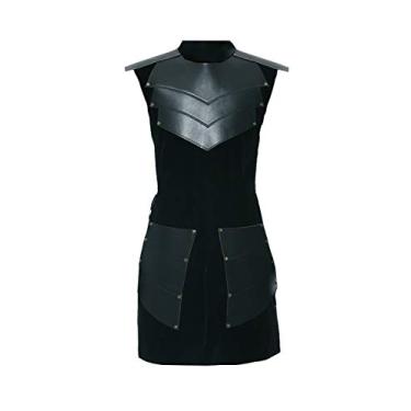 Imagem de Colete masculino medieval, sem mangas, fantasia vitoriana renascentista, coletes (XGG, preto-2)