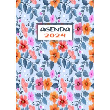 Imagem de Agenda Journalier 2024: Restez Organisé du 1er janvier 2024 au 31 décembre 2024 | Pages de Contacts, Emplois du Temps, Journal de Mots de Passe, Jours Fériés, Anniversaires et Bien Plus Encore !