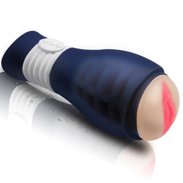 Imagem de Brinquedos sexuais masculinos masturbador vibratório, vibrador masculino masturbador automático com e vagina texturizada realista, 10 modos de vibração, de bolso