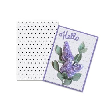 Imagem de Glodecart Pasta de relevo de fundo de pontas, impressões texturizadas de plástico, padrão regular, estampa de bolinhas manchadas, modelo de pasta para fazer cartões, scrapbooking, papel, artesanato,