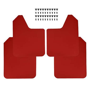 Imagem de XUKEY Abas de lama universais esportivas para caminhão SUV caminhão caminhão caminhão caminhão caminhão protetores de lama armadilhas sujas bandeiras para-lamaXUKEY vermelho YS03003-2X