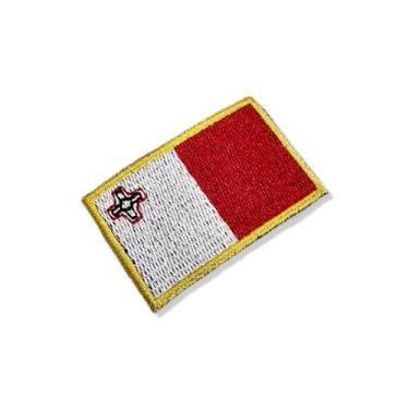Imagem de BP0435-011 Bandeira Malta Patch Bordado 5,7x3,8cm - BR44