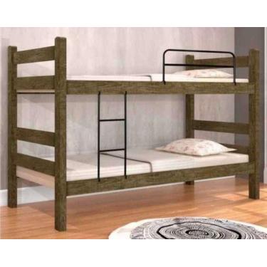 Imagem de Beliche De Madeira Maciça Reforçada Para 2 Pessoas - JB Moveis