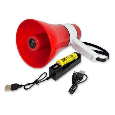 Imagem de Megafone Alto-Falante Portátil Com Sirene e Gravação de Alta Definição