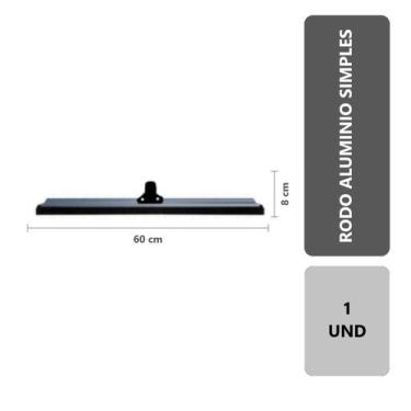 Imagem de 1 Unidade Rodo Para Limpeza De Alumínio Eva Simples 60 Cm Puxa E Seca 
